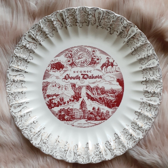 VTG Scenic South Dakota Souvenir Decorative Plate - Picture 1 of 8